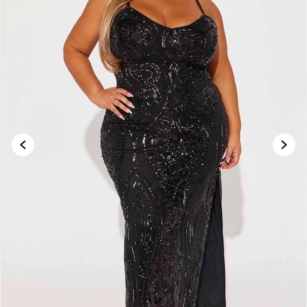 Fashion Nova Black Sequin Dress